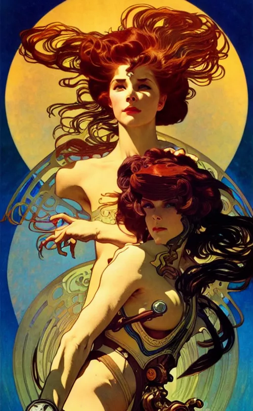 Image similar to exquisite imaginative scifi poster art, movie art, by lucusfilm, weta studio, alphonso mucha, james jean, frank frazetta, 8 k, denoised, sharp, crisp, high quality, cinematic