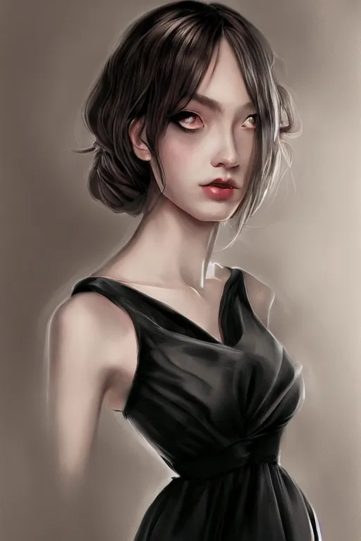 Image similar to Elegant Dress portrait by Artgerm and WLOP