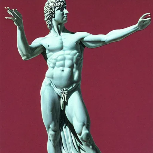 Prompt: Roman statue by Greg Hildebrandt