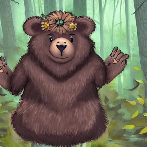 Image similar to Bird Bear Druid of the forest