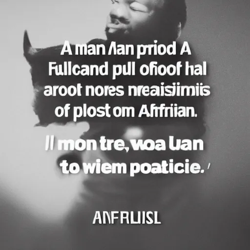 Prompt: a man full of pride has no room for wisdom, an african proverb