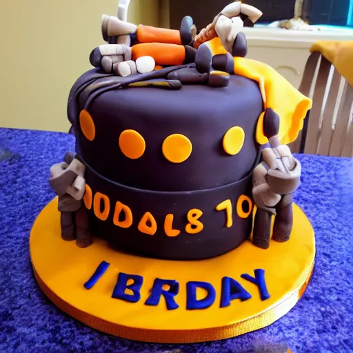 Image similar to an Outer Wilds themed birthday cake