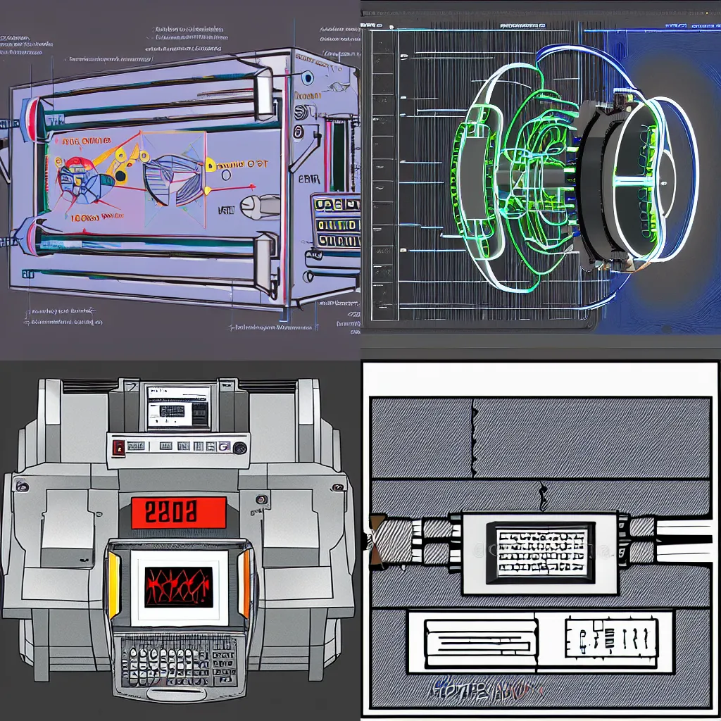 Prompt: The Emotitron module from the Analytic Machine. Illustration.