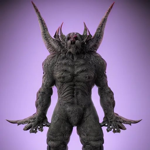 Image similar to carebear demon. eldenring boss, zbrush, arnold render, unrealengine 5, dark souls, horror, extremely detailed