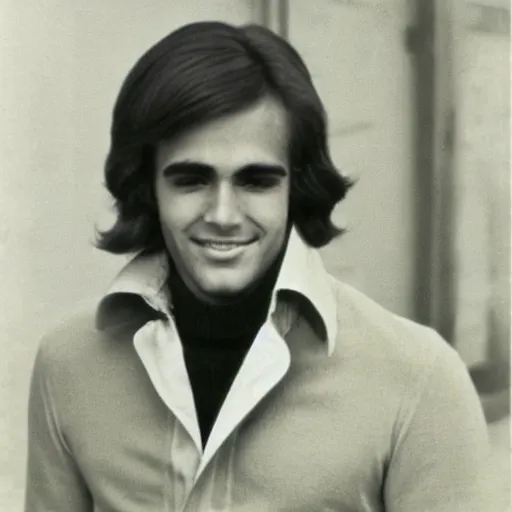 Image similar to a very handsome young man from 7 0 s,