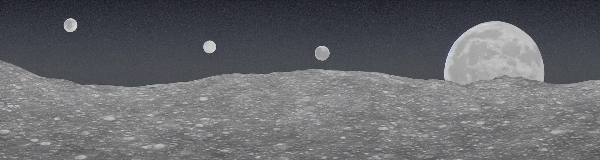 Image similar to landscape of the lunar horizon, digital art