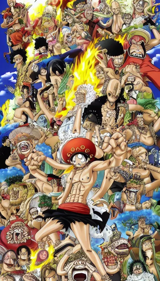 Prompt: the end of the world, from one piece