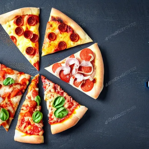 Image similar to pizza with mini pizzas as toppings