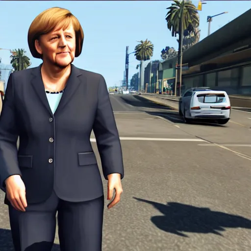 Image similar to angela merkel in GTA 5