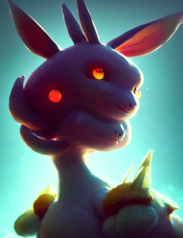 Image similar to a beautiful portrait of a pokemon. character design by cory loftis, fenghua zhong, ryohei hase, ismail inceoglu and ruan jia. artstation, volumetric light, detailed, photorealistic, fantasy, rendered in octane