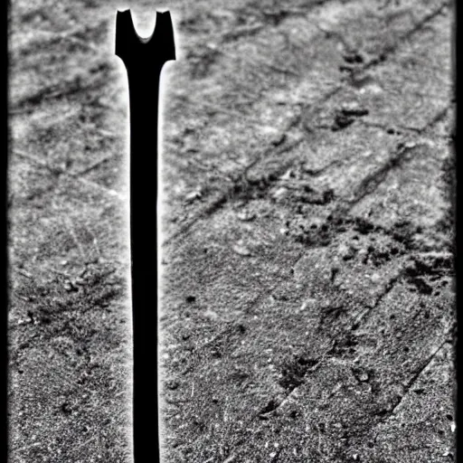 Image similar to A sword impaled into the ground. Black and White. Film Noir. High Contrast.