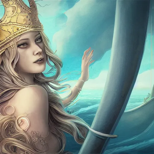 Image similar to Viking princess sailing on a ship Anna dittmann detail