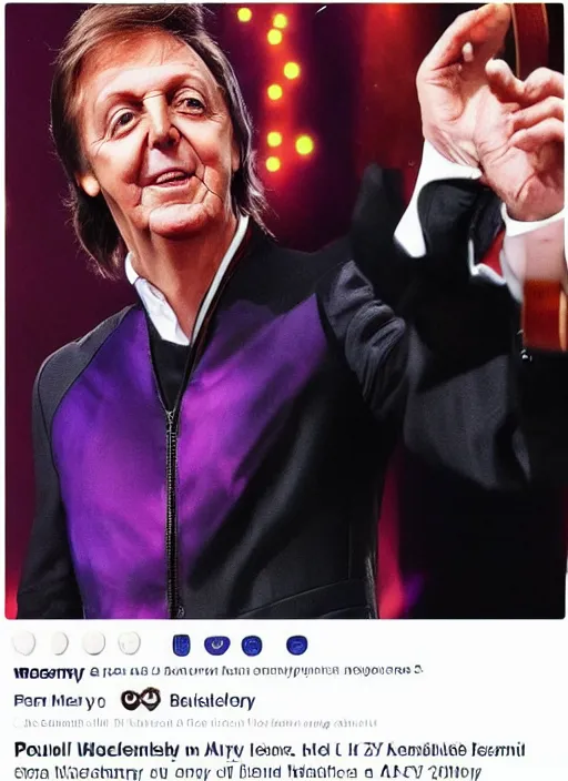 Image similar to paul McCartney as thanos