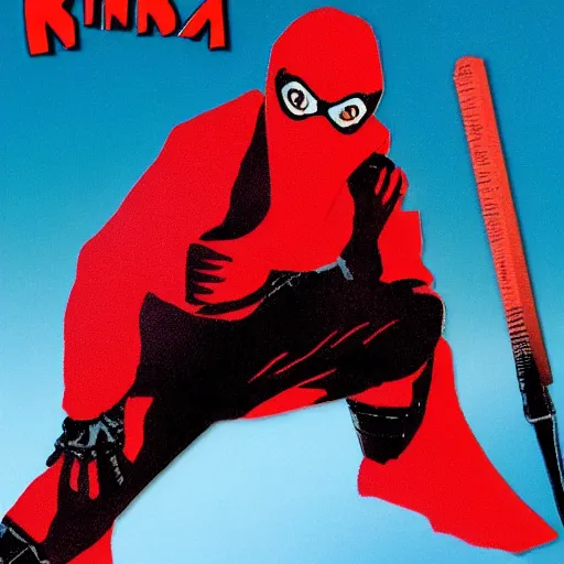 Prompt: the red ninja