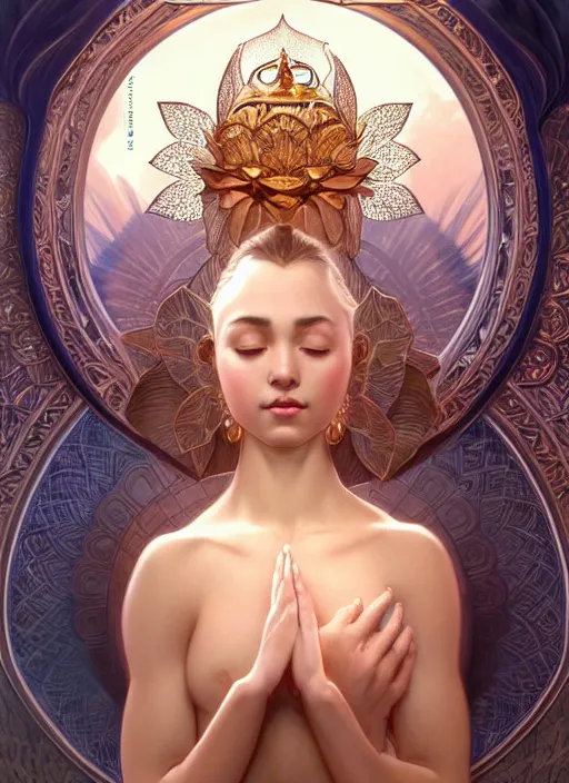 Image similar to perfectly detailed lotus!!! blessed by nature with ever - increasing physical mental perfection, symmetrical! intricate, sensual features, highly detailed, biblical divine holy perfection!! digital painting, artstation, concept art, smooth, sharp focus, illustration, art by artgerm and greg rutkowski and alphonse mucha