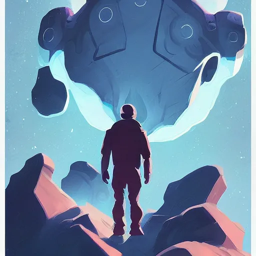 Image similar to face icon stylized minimalist the thing from another world 1 9 5 1, loftis, cory behance hd by jesper ejsing, by rhads, makoto shinkai and lois van baarle, ilya kuvshinov, rossdraws global illumination