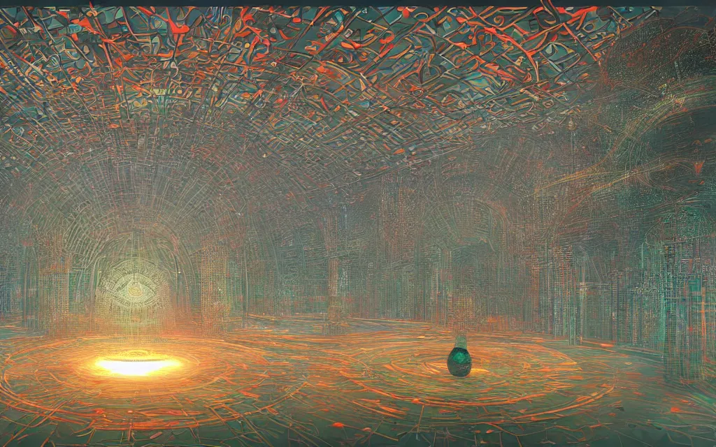 Image similar to oracular vision of a techno - spiritual utopian temple, perfect future, award winning digital art
