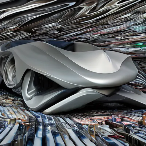 Image similar to car : motherboard forms designed by zaha hadid, a bit of graffiti forms sci-fi futuristic ultra realistic photography, keyshot render, octane render, unreal engine 5 render, high oiled liquid glossy specularity reflections, ultra detailed, golden hour, dramatic lighting 4k, 8k, 16k in the style ofblade runner 2049 Cyberpunk 2077 ghost in the shell thor 2 marvel film : tilt shift: sharp focus