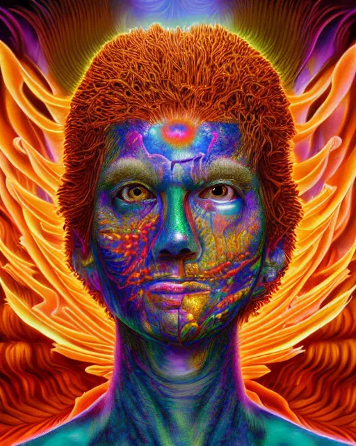 Prompt: portrait ultra dimensional chicken entity, accidentally tripping on dmt and acid, psychedelic experience, overwhelming psychosis of self realization and burning awakening, ultra high definition, unreal engine 5, hyperrealism, masterpiece composition, by casey weldon, barclay shaw 8 k photorealistic