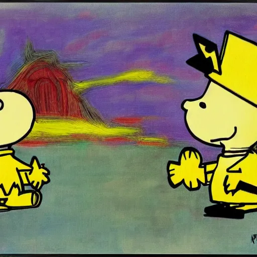 Image similar to charlie brown as pikachu artwork by affandi