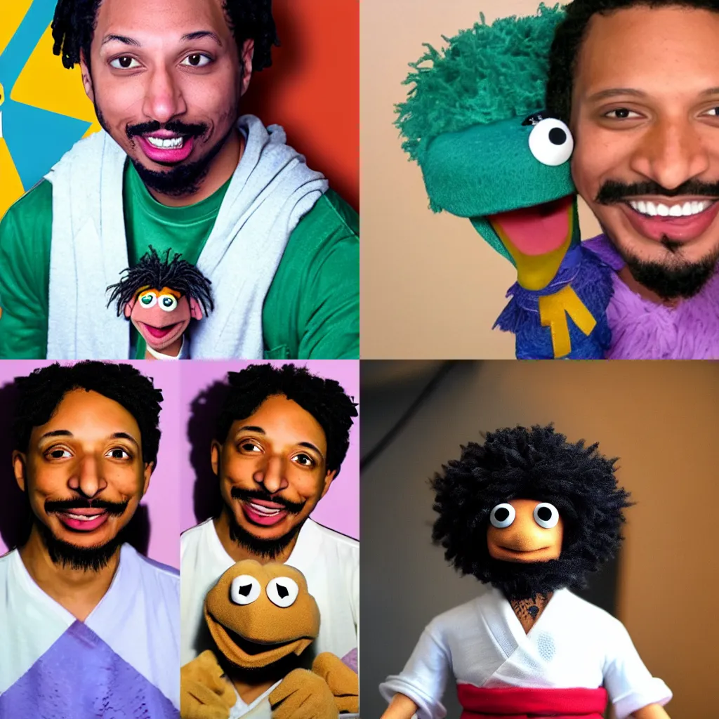 Prompt: Coryxkenshin as a Muppet