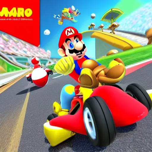 Prompt: Mario kart if it was in the future