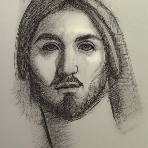 Prompt: markplier portrait sketch, by da vinci, sketch, traditional art