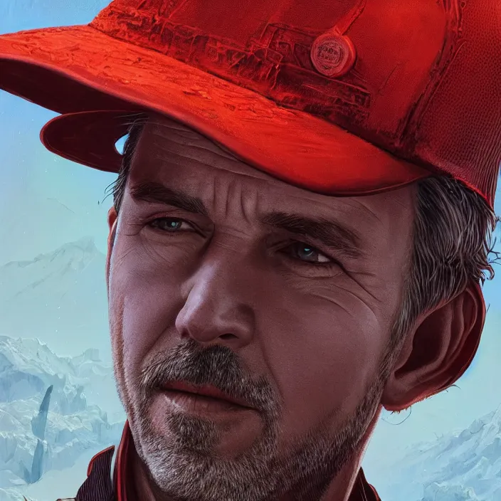 Image similar to portrait of kevin costner as postman 1 9 9 7. intricate abstract. intricate artwork. by tooth wu, wlop, beeple, dan mumford. octane render, trending on artstation, greg rutkowski very coherent symmetrical artwork. cinematic, hyper realism, high detail, octane render, 8 k, iridescent accents