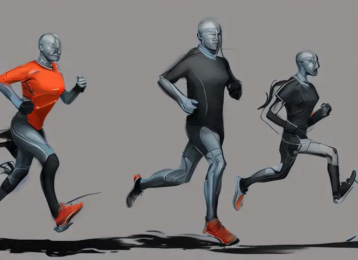 Prompt: device that helps people run faster, concept art, artstation