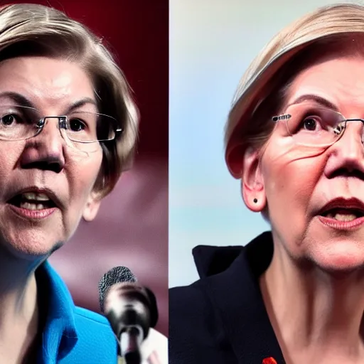 Image similar to the native american chief indian elizabeth warren lamenting to the press she is not a man