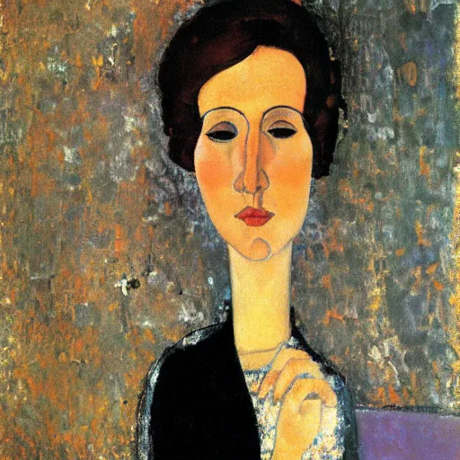 Prompt: anything, modigliani, klimt, whistler,