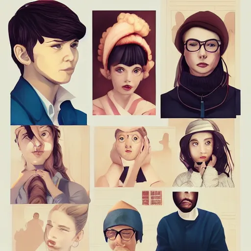 Image similar to a film still in the art style of artgerm and wlop and wes anderson