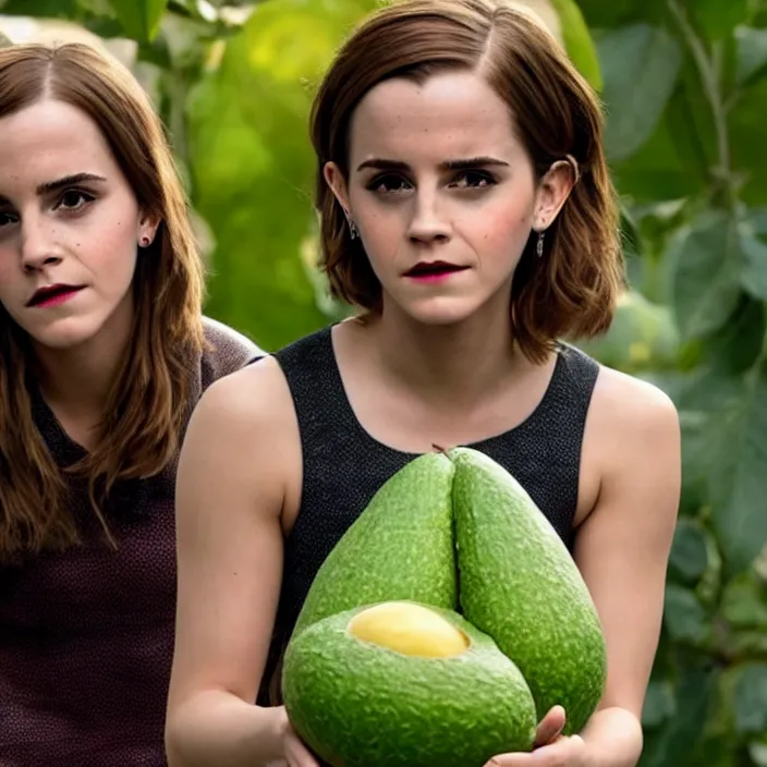 Image similar to emma watson starring as an avocado in the upcoming dramatic avocado movie, 8 k, movie still