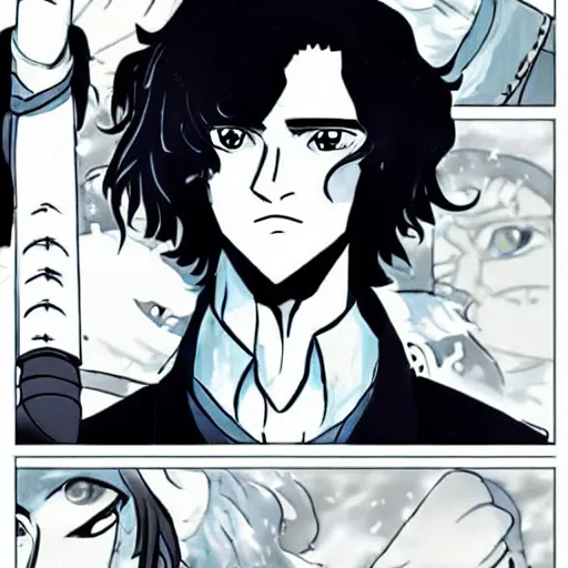 Prompt: John Snow in anime style