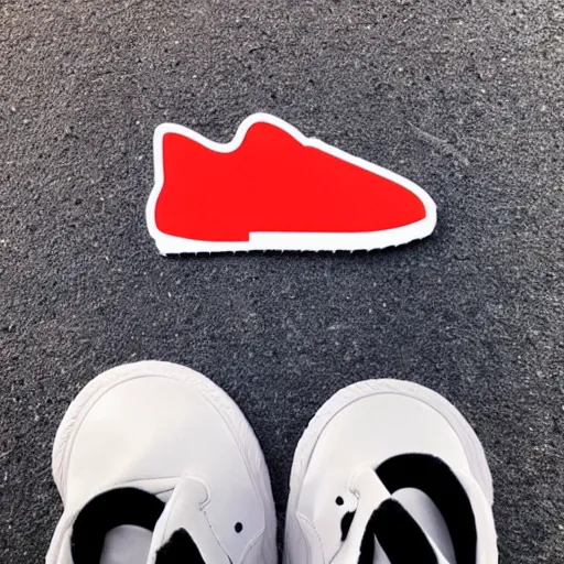 Prompt: photo of a sneaker in the shape of a cute cat