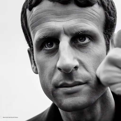 Image similar to closeup portrait of emmanuel macron dressed as napoleon crying thumbs up, natural light, sharp, detailed face, magazine, press, photo, steve mccurry, david lazar, canon, nikon, focus