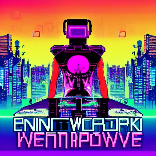 Image similar to mind blown synthwave cyberpunk