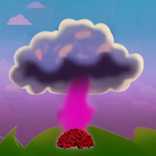 Prompt: flower petal mushroom cloud