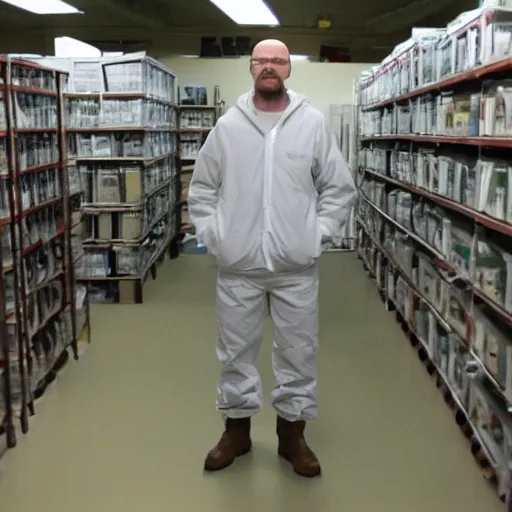 Prompt: walter white in backrooms
