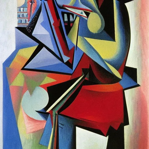 Prompt: the essence of pain, oil painting by Pablo Picasso