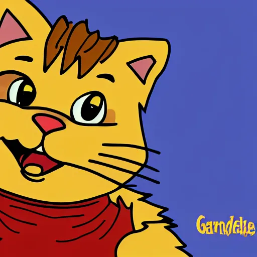 Prompt: Garfield the cat in the style of Martin Wagner