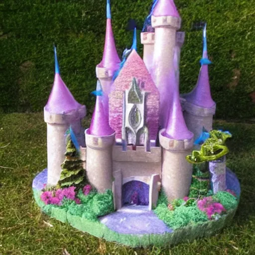 Prompt: a fairy castle for my mother