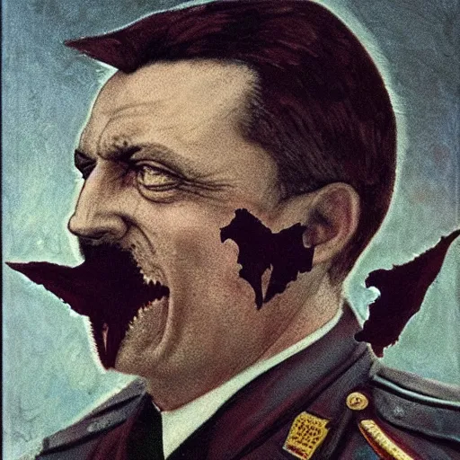 Image similar to igor ivanovich strelkov became an aggressive lovecraftian degenerate abomination calling for total mobilization, photo - realistic, color image, 2 k, highly detailed, bodyhorror, occult art