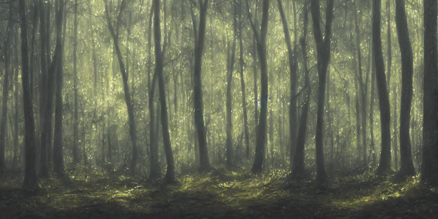 Image similar to a forest, cinematic lighting, detailed oil painting, hyperrealistic, 8k