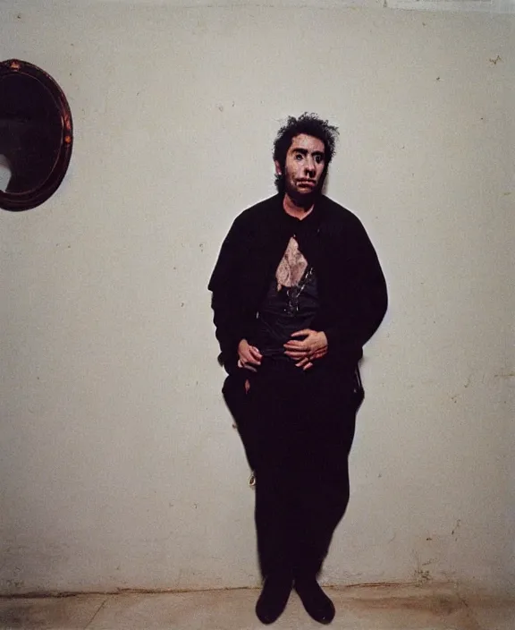 Image similar to portrait of miguel herran photographed by nan goldin