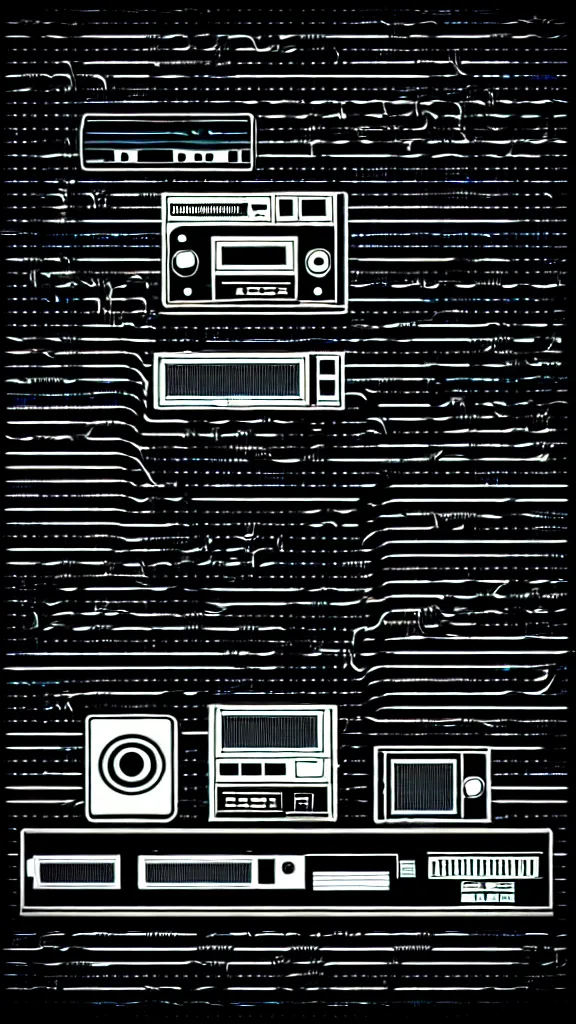 Prompt: retro electronics military photography, centered cyberpunk techno gothic graphic design display element line art sharpened 4k