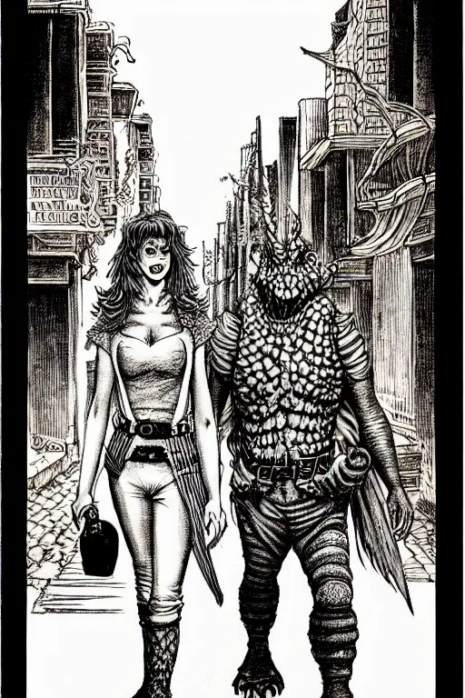 Image similar to a pair of animated white pants walking through a city at night, d & d monster illustration, full body, pen - and - ink illustration, etching, by russ nicholson, david a trampier, larry elmore, 1 9 8 1, hq scan, intricate details, inside stylized border