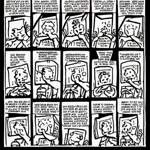 Image similar to recreation of the loss internet meme, loss comic, by R. Crumb