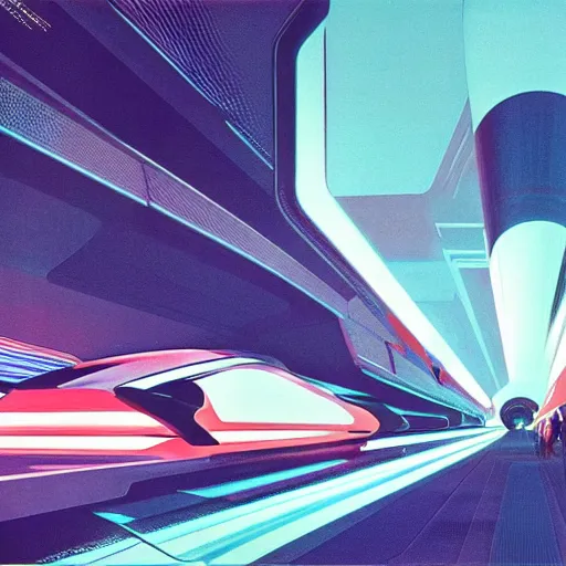 Prompt: Tron by syd mead