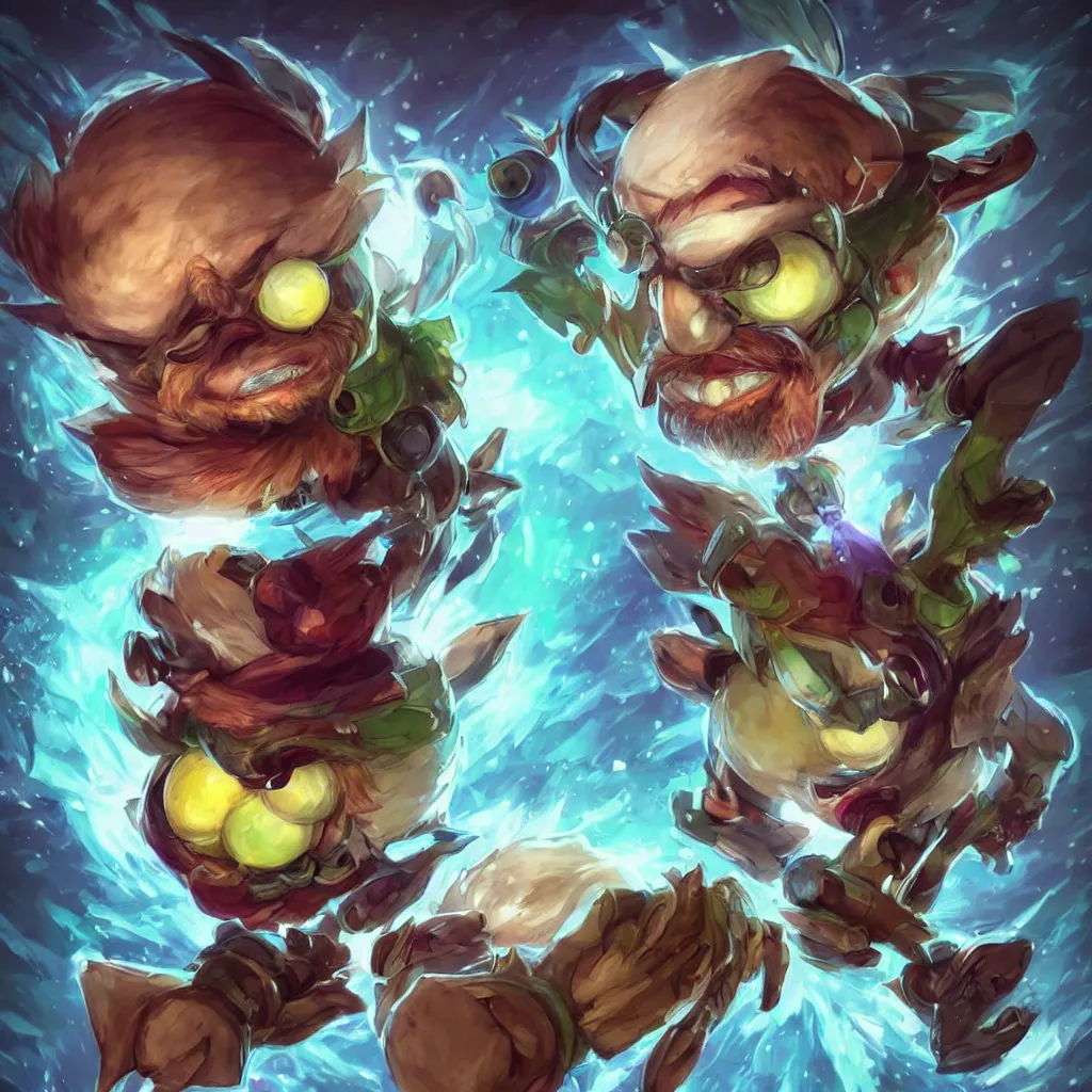 Prompt: uhd portrait photography mirror of heimerdinger! with his turrents. from league of legends. in the style of arcane ( 2 0 2 1 ). coherent portraits, mmorpg fantasy, intricate, highly detailed, digital painting, trending on artstation, hdr photo, smooth, sharp focus, illustration, by artgerm, greg rutkowski, and alphonse mucha